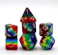 Thumbnail for Transparent Rainbow Dice Set