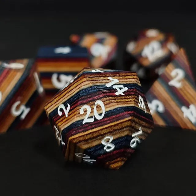 Rainbow Wooden Dice