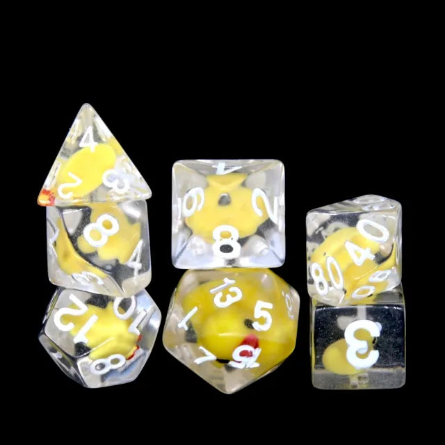 Clear Yellow Duck Dice