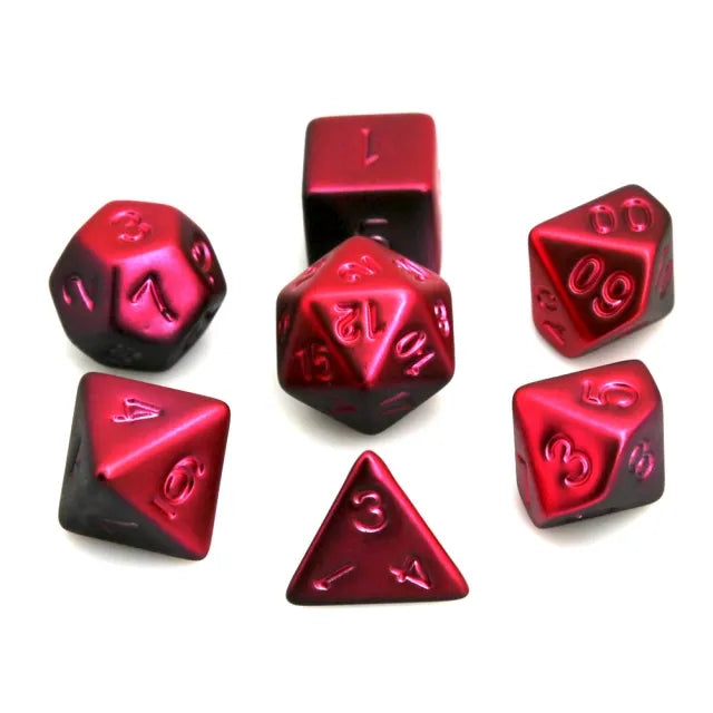 Black and Red Electroplation Dice