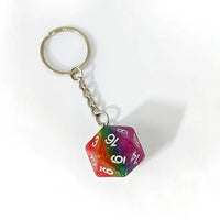 Thumbnail for Key Chain Glitter Rainbow D20